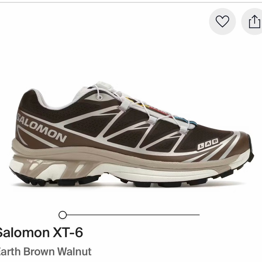 Salomon XT-6 Women’s Trail Sneaker — Brown & White